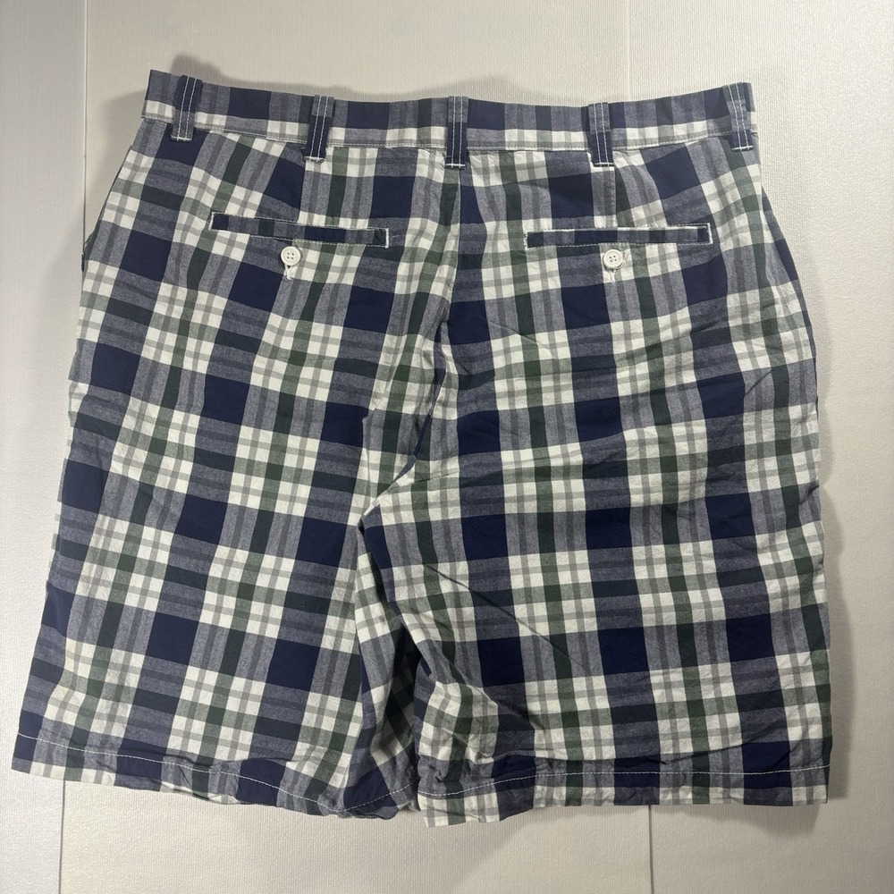 Sun River Clothing Co Men's Plaid Madras Flat Front Golf Walking Shorts Size 40